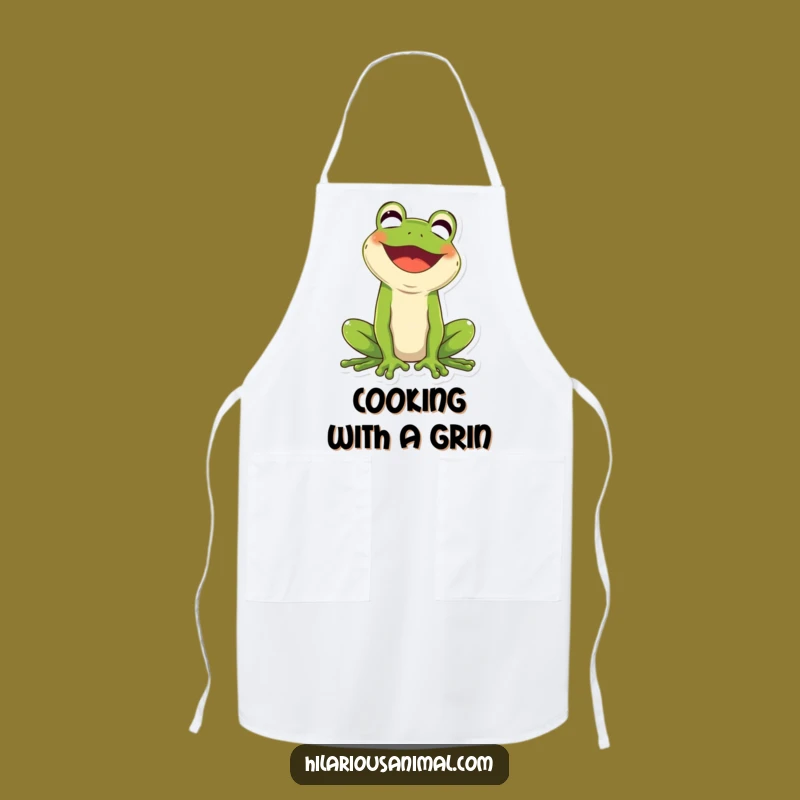 Funny Frog Laughing Apron: Cook Up Laughs in the Kitchen