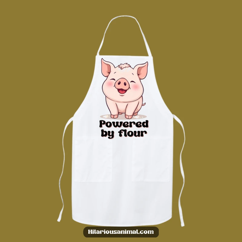 Funny Piglet Flour Apron - Hilarious Kitchen Accessory for Joyful Bakers