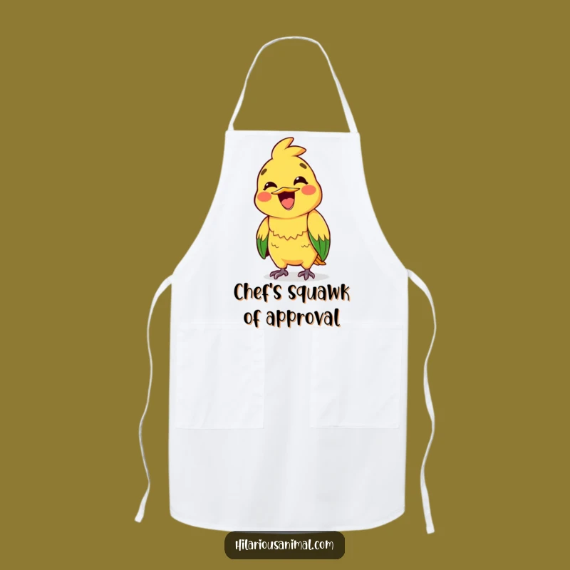 Funny Squawking Parrot Apron: Cook with Loud Cheerfulness