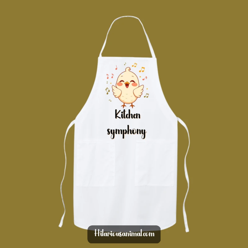Funny Cheerful Bird Apron: Cook with Melody and Laughter in the Kitchen