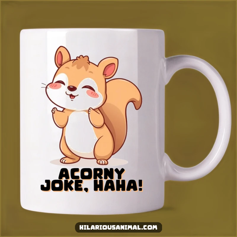 Funny Squirrel Mug: Joyful Laughing Animal Cup, Perfect Funny Gift
