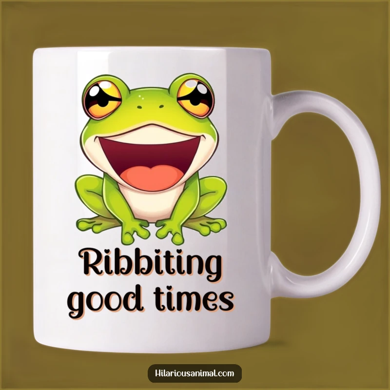 Funny Bulging Frog Mug - Hilarious Laughing Gift for Kermit Fans