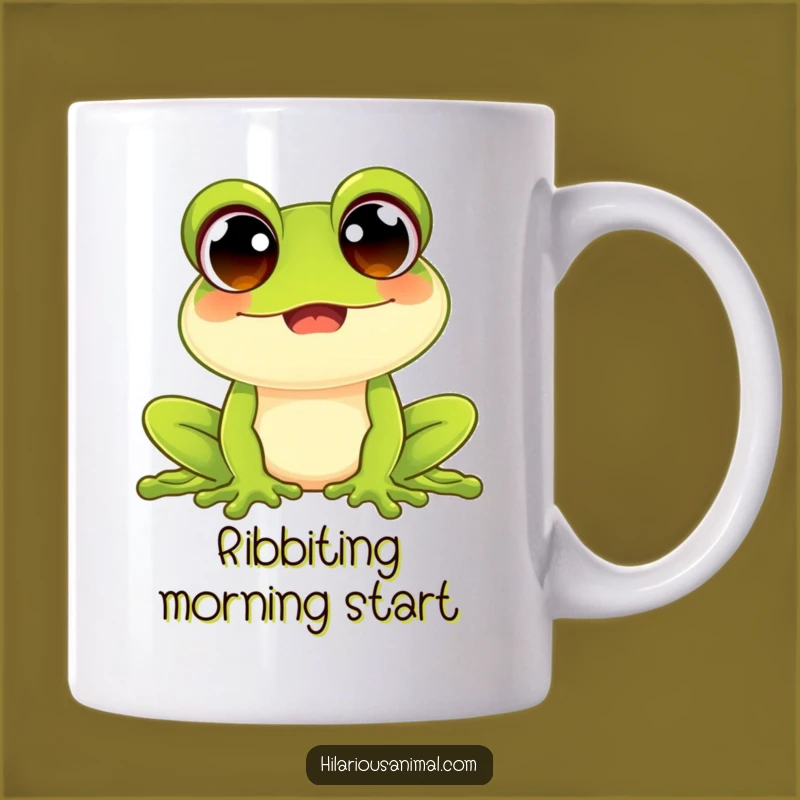 Funny Happy Frog Croak Mug: A Joyful Gift for Amphibian and Humor Fans