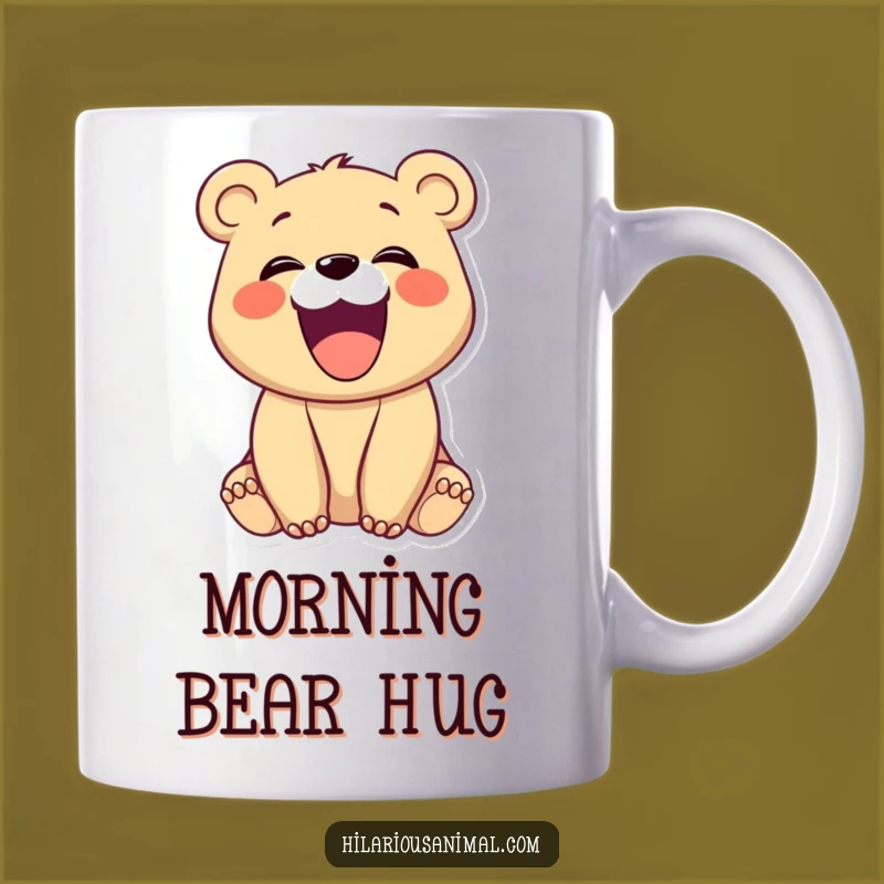 Funny Laughing Bear Cub Mug: Hearty Cub's Giggles, Adorable and Funny Gift