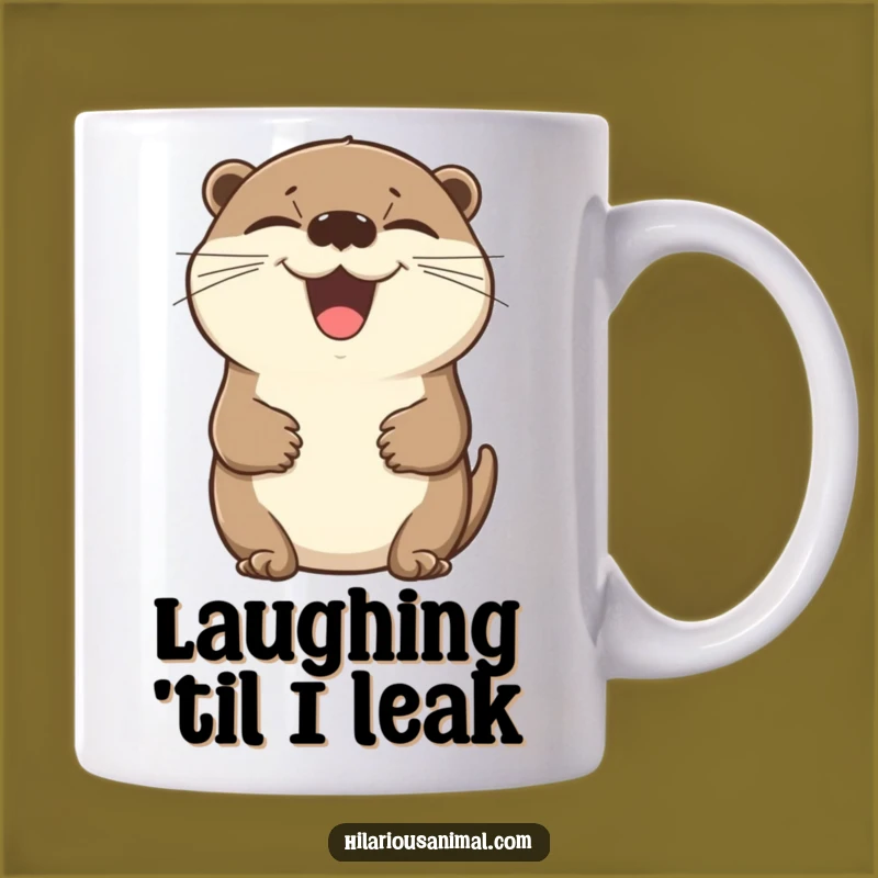 Funny Laughing Otter Mug: Hilarious Animal Gift for Joyful People