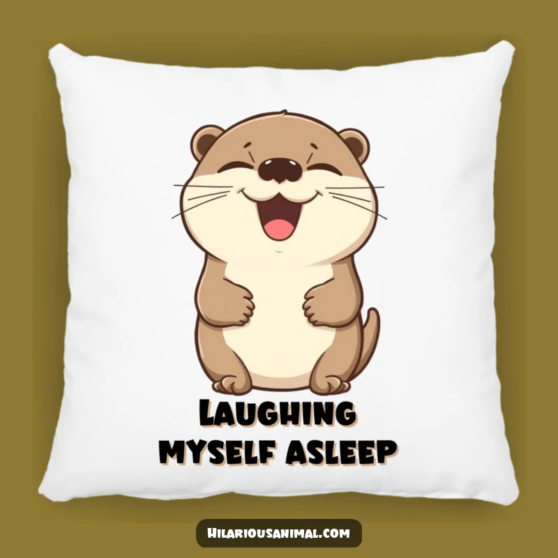 Funny Laughing Otter Pillow: Comfy & Hilarious Animal Accent