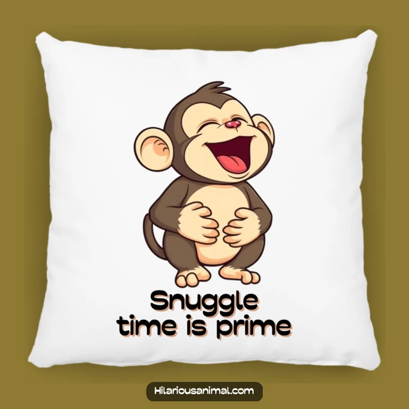 Funny Monkey Pillow: Soft Belly-Laughing Character for Hilarious Comfort