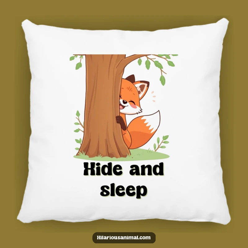 Funny Fox Pillow: Soft Giggling Woodland Cushion, Cozy Funny Gift