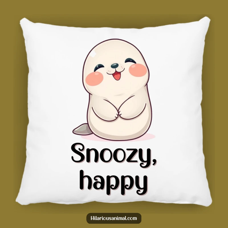 Funny Seal Cub Giggling Pillow: Cozy Comfort with a Hilarious Belly Laugh