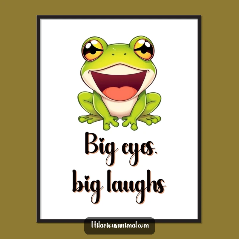 Funny Bulging Frog Digital Art - Instant Amusement!