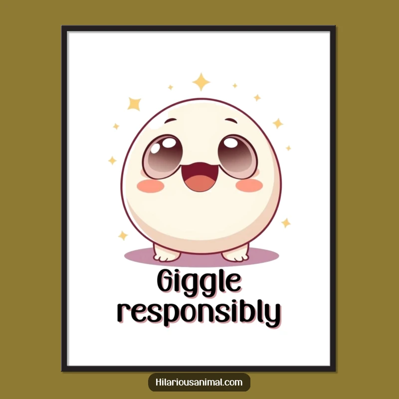 Funny Sparkle Laugh Digital Art: Instant Giggle Print, Cheerful Creature, Hilarious Funny Gift