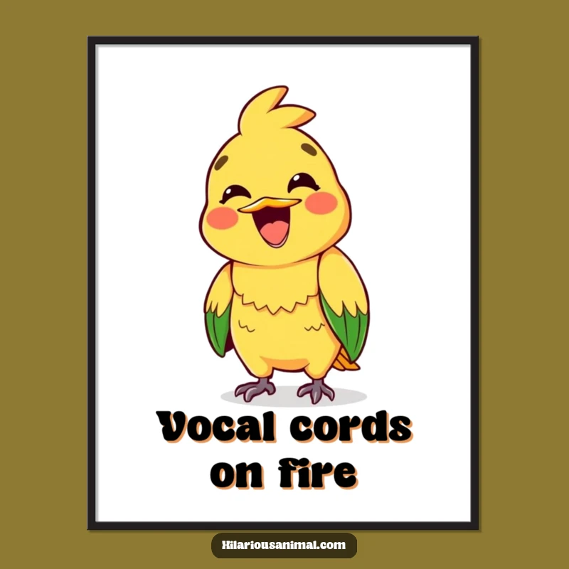 Funny Squawking Parrot Digital Print: Instant Vibrant Joy