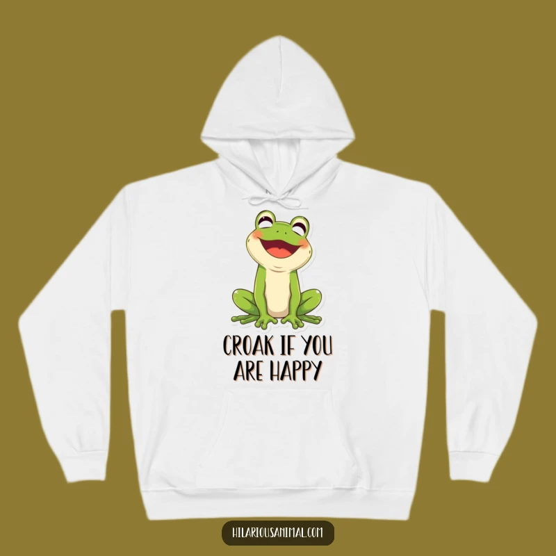 Funny Frog Laughing Hoodie: Cozy, Comical Amphibian Wear for Giggles