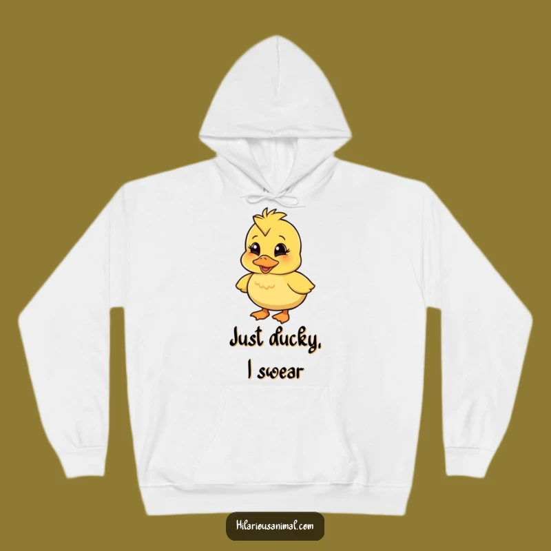 Funny Wobbly Duckling Hoodie: Cozy Quacking Character, Perfect Warm & Hilarious Gift
