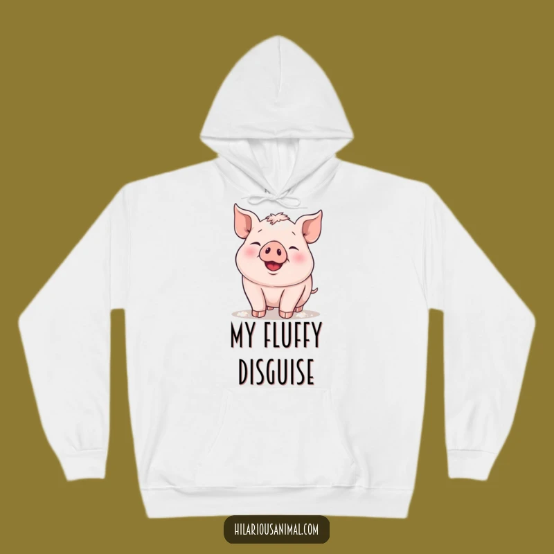 Funny Piglet Flour Hoodie - Cozy & Hilarious Baking Sweatshirt Gift