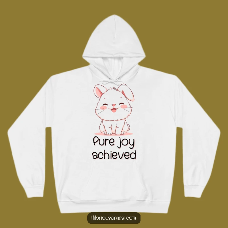 Funny Bunny Snorting Hoodie - Cozy Fluffy Rabbit Sweatshirt Gift