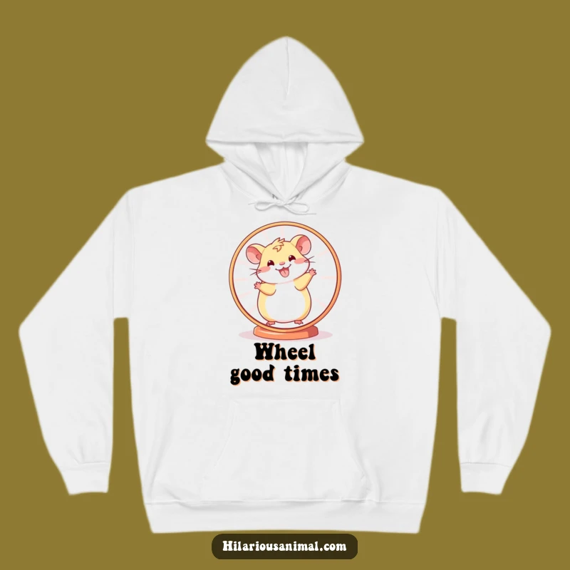 Funny Hamster Wheel Hoodie: Cozy Cheerful Spinner Comfort Wear