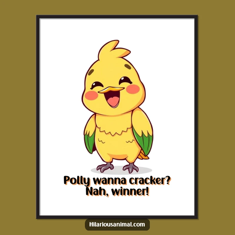 Free Printable Wall Art: Excited Parrot Squawking Joy Downloadable Decor