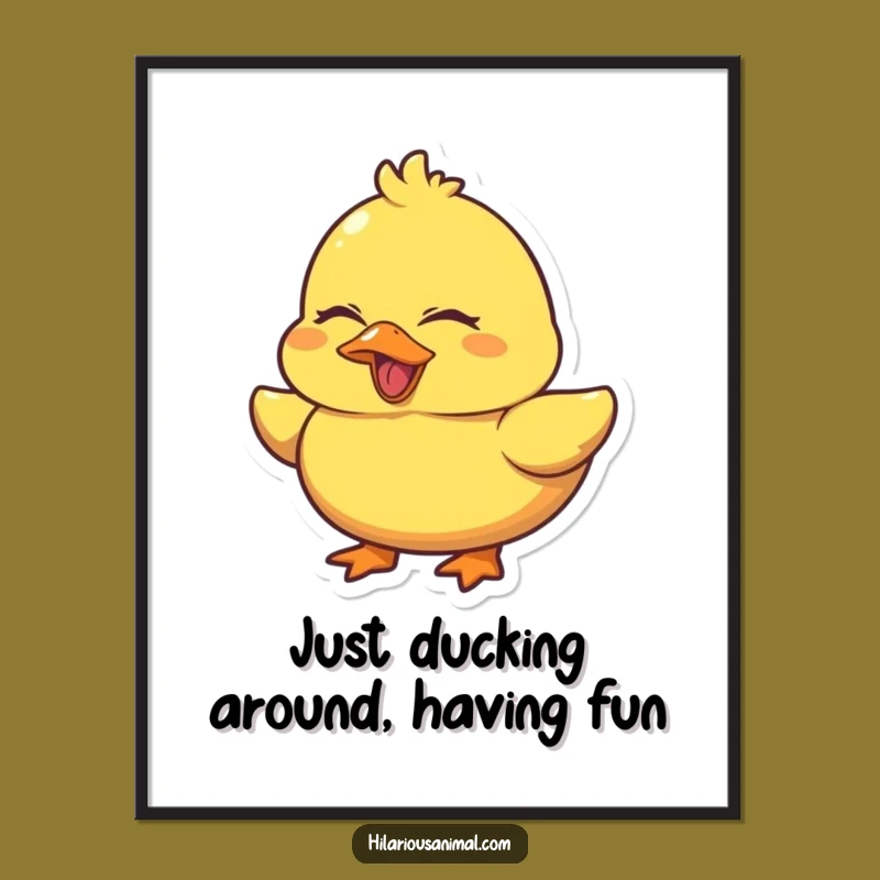 Free Printable Duck Wall Art: Funny Quacking Laugh Downloadable Art