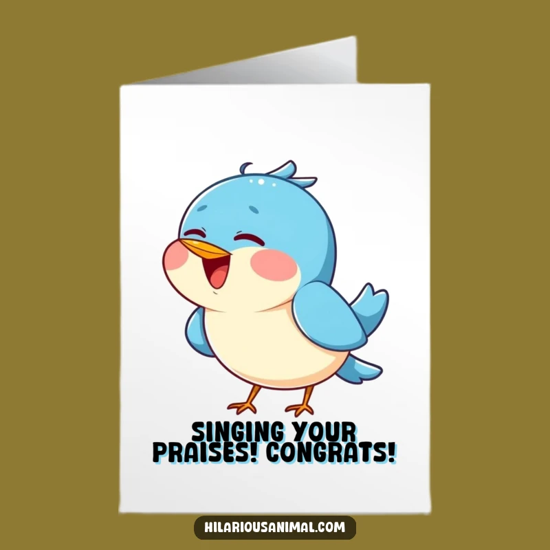 Free Printable Happy Bird Congrats Card - Jubilant Chirp Downloadable Gift for Big News