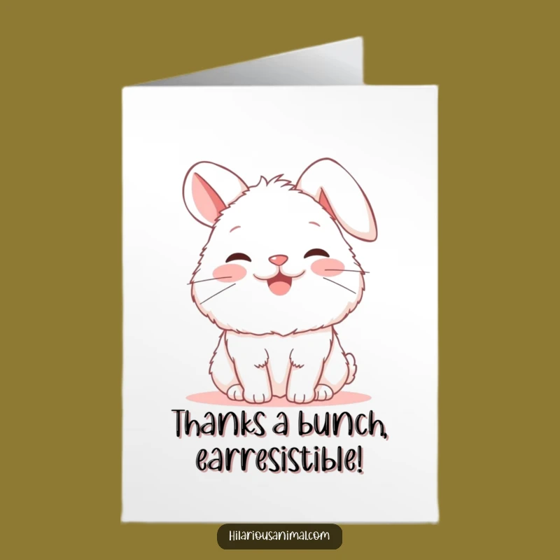 Free Printable Thank You Card: Bunny's Snort of Gratitude, Downloadable Gift