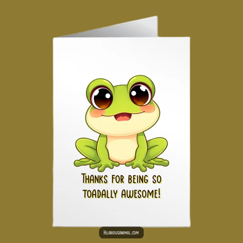 Free Printable Thank You Card: Happy Frog Croaking Thanks