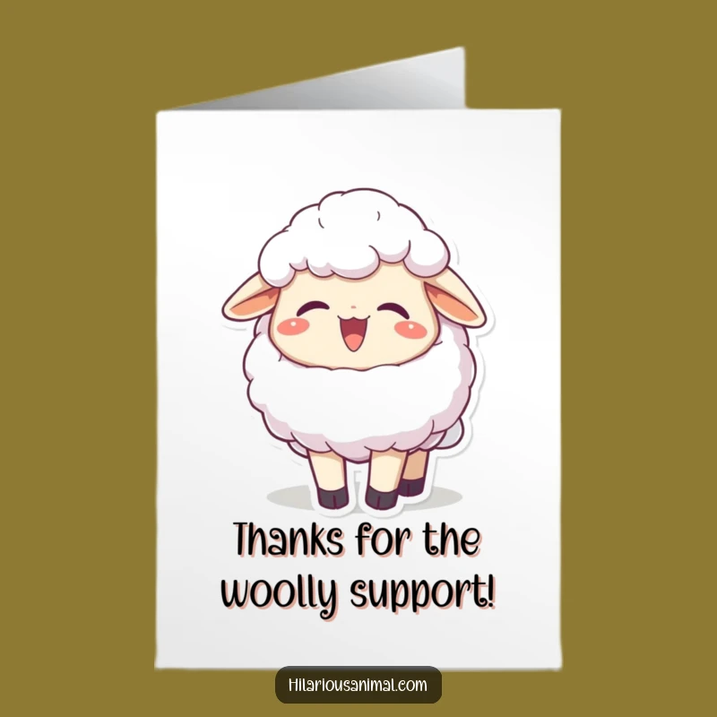 Free Printable Thank You Card: Sheep's Joyful Chuckles for Your Generosity!