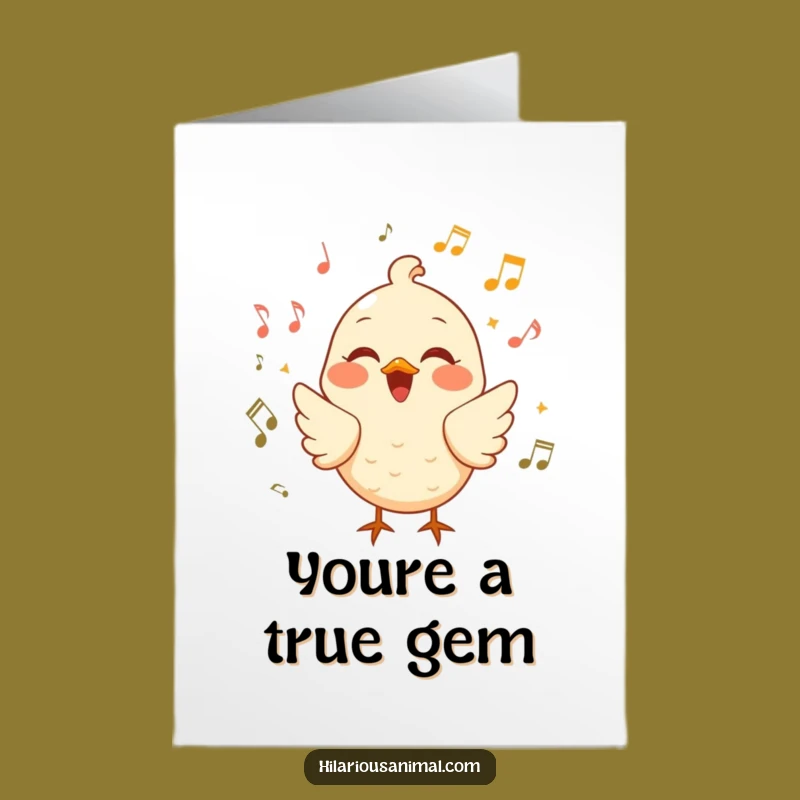 Free Printable Bird Thank You Card: Cheerful Chirping, Downloadable Funny Gift