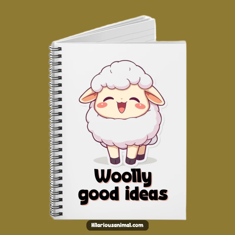 Funny Sheep Chuckling Notebook, Fluffy Character Journal, Perfect Funny Gift Stationery