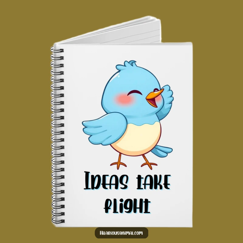 Funny Cackling Blue Bird Notebook - Jot Down Jokes!