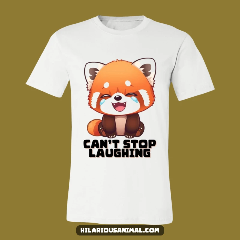 Funny Red Panda Cub T-Shirt: Hilarious Laughing Animal Tee Gift