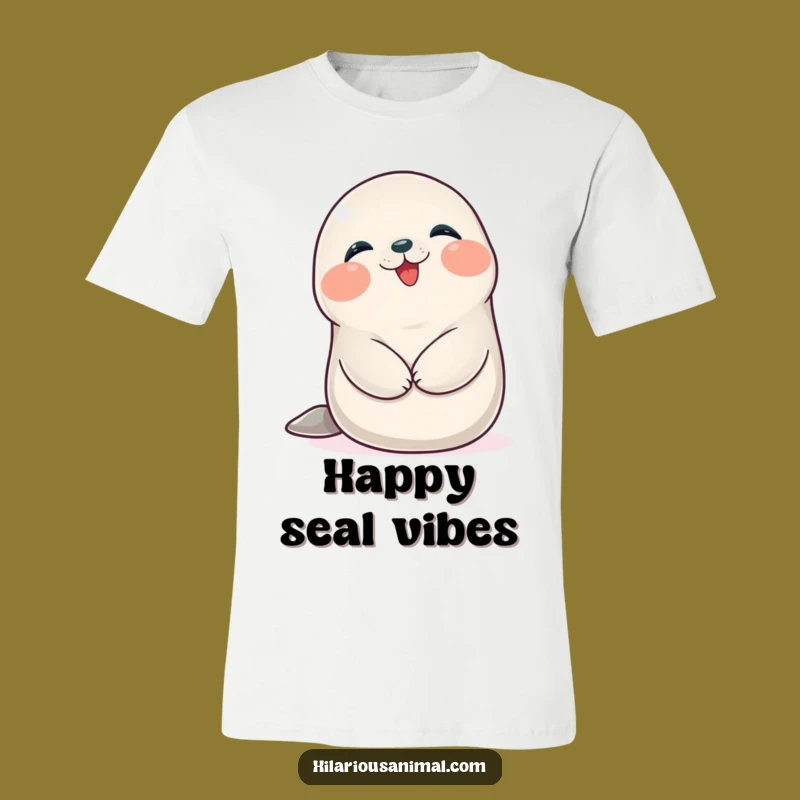 Funny Seal Cub Giggling T-Shirt: Wear Your Happiness with This Hilarious Tee