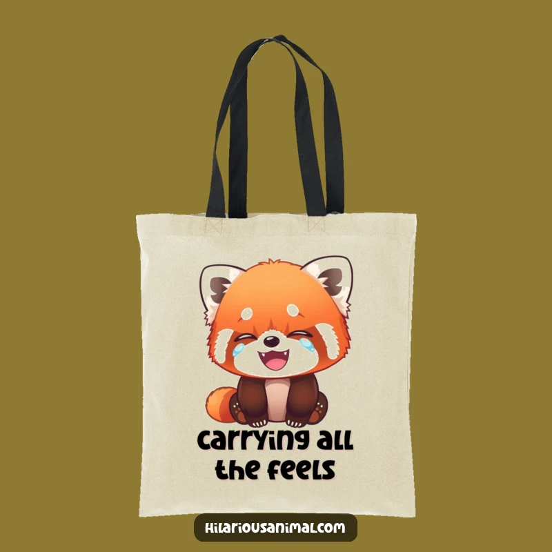 Funny Red Panda Cub Tote Bag: Hilarious Shopping Bag Gift